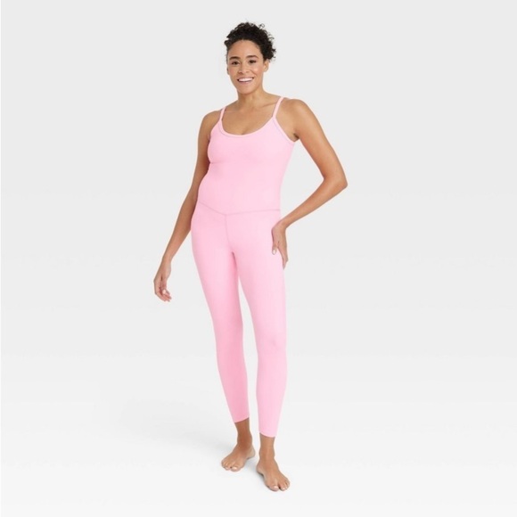 Women's Rib Full Length Bodysuit - All In Motion™ Pink new - Picture 3 of 8